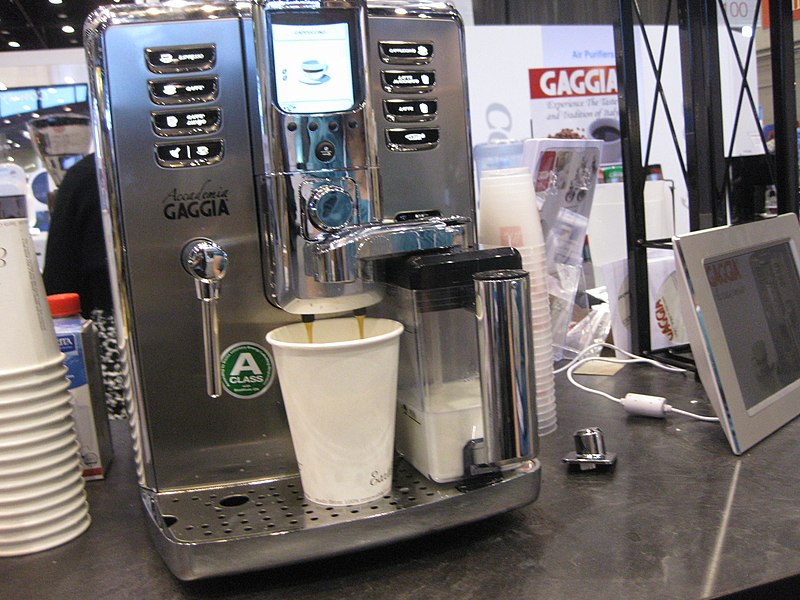 File:Gaggia Coffee Machine with Milk Steamer (4437752345).jpg