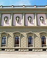 Avenue de la Paix 10, Genève. Musée de l'Ariana.Détail façade.