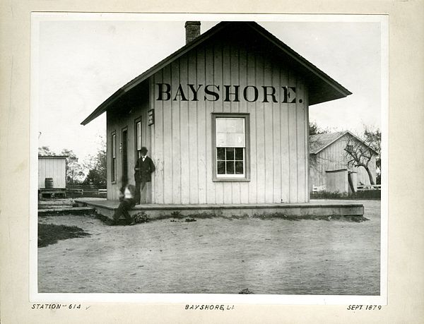 George Bradford Brainerd (American, 1845–1887). Station, Bay Shore, Long Island, September 1879. Collodion silver glass wet plate negative. Brooklyn M