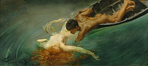 La sirena i el pescador, una obra mestra de 1893 de Giulio Aristide Sartorio.