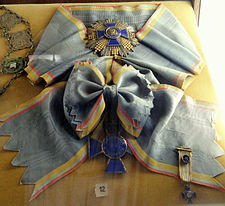 Grand cross badge, star and sash of the Order of Boyacá