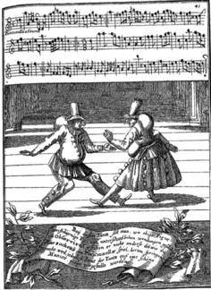 Grotesque Dancers - Plate from Gregorio Lambranzi's New and Curious School of Theatrical Dancing (Nuremberg, 1716) Grotesque Dancers.png