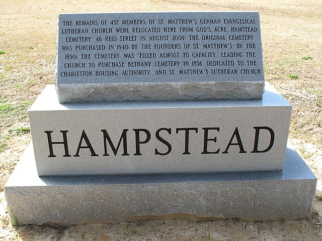 Hampstedt Cemetery was purchased to inter victims of the numerous yellow fever outbreaks in the nineteenth century.
