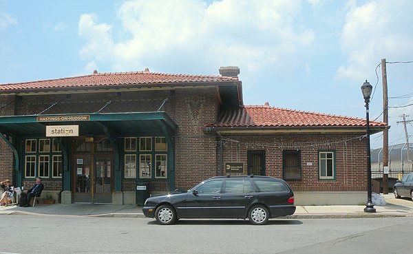 The former Hastings-on-Hudson train station facing West c. 2010