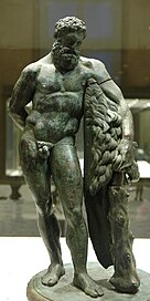 A bronze replica of the Farnese Hercules.