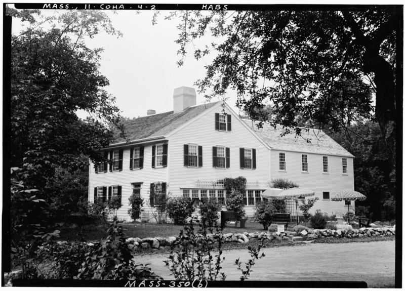 File:Historic American Buildings Survey Frank O. Branzetti, Photographer June 3, 1941 (b) EXT.- FRONT and SIDE, LOOKING NORTH - Cushing-Nichols House, Cohasset, Norfolk County, MA HABS MASS,11-COHA,4-2.tif