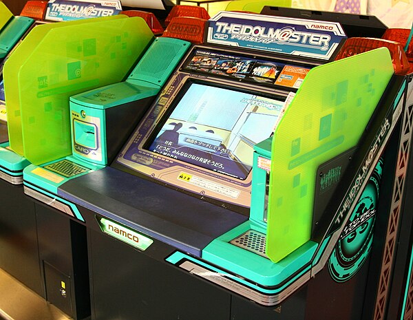 The Idolmaster arcade game cabinet