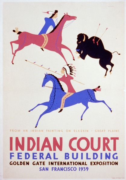 File:Indian court, Federal Building, Golden Gate International Exposition, San Francisco, 1939 LCCN98518793.tif