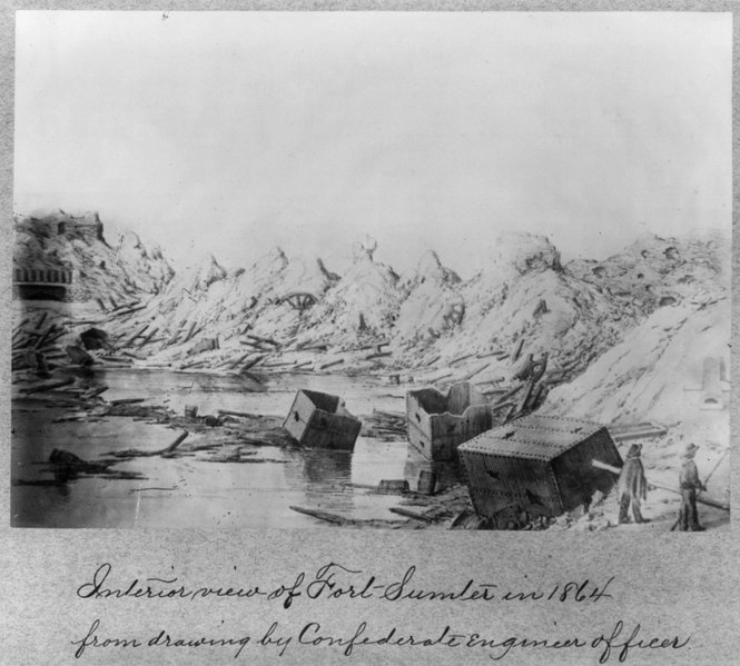 File:Interior view of Fort Sumter, S.C. in 1864 (showing debris) LCCN2003669880.tif