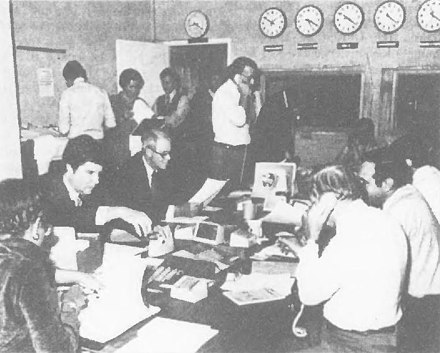 Vance working to free hostages in the State Department Operations Center, 1979
