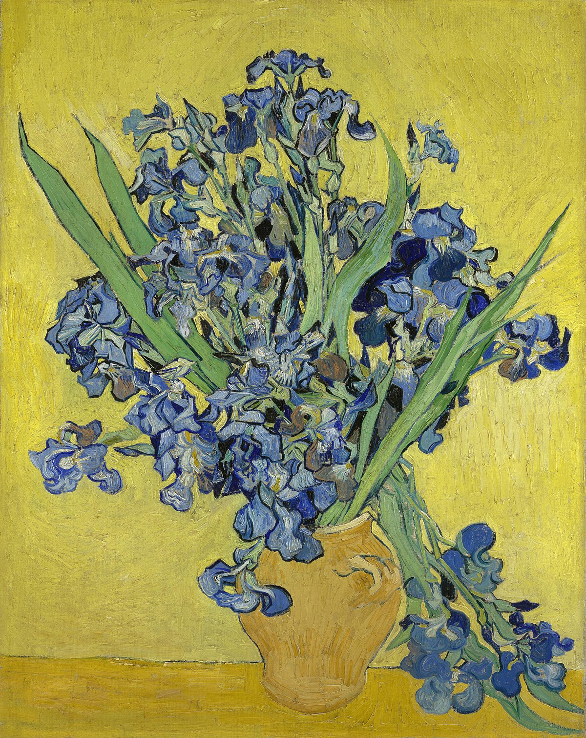 Category:Vase with Iris against a yellow background by Vincent van Gogh -  Wikimedia Commons