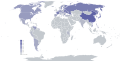 Atheist, agnostic, non-religious, freethinking, world religious populations made by Dentsu (2006)