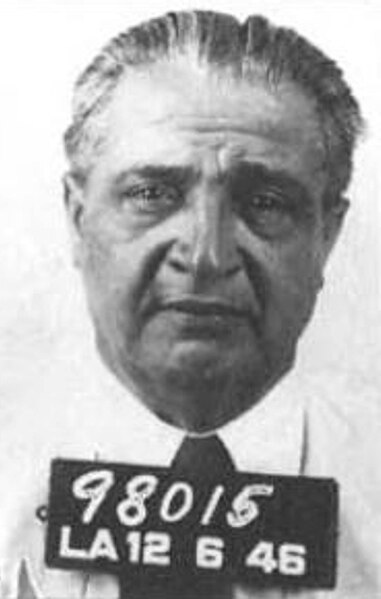 Mugshot of Dragna in 1946.