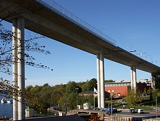 Johanneshovsbron bridge between Södermalm and Johanneshov in Stockholm, Sweden