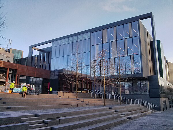 The front of the new John Henry Brookes building.