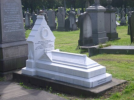 John Hulley's grave in June 2009 after renovation