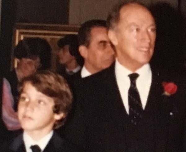 10-year-old Justin touring the Palais des Beaux-Arts de Lille in France with his father in 1982