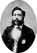 Thumbnail for File:Kalakaua, photograph by Bradley &amp; Rulofson, from Cover of Kalakaua March (black and white).jpg