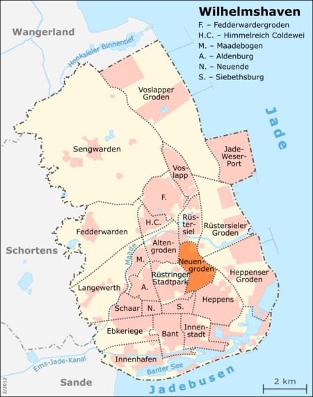 Karte Wilhelmshaven Neuengroden