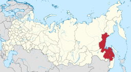 Khabarovsk krajs beliggenhed i Rusland