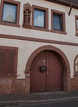 Statue and archway