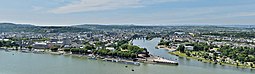 Panorama över Koblenz.