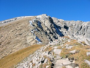 Kogelseespitze southern flank from Gufelseejöchl