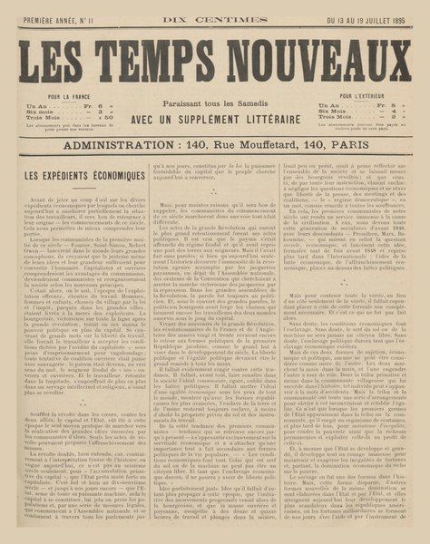 File:Kropotkine - Les Expédients économiques, paru dans les Temps nouveaux, 19 juillet 1895.djvu