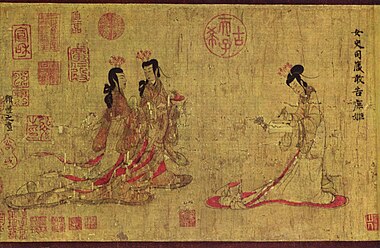 Room 91a - Section of the Admonitions Scroll by Chinese artist Gu Kaizhi, China, c. 380 AD