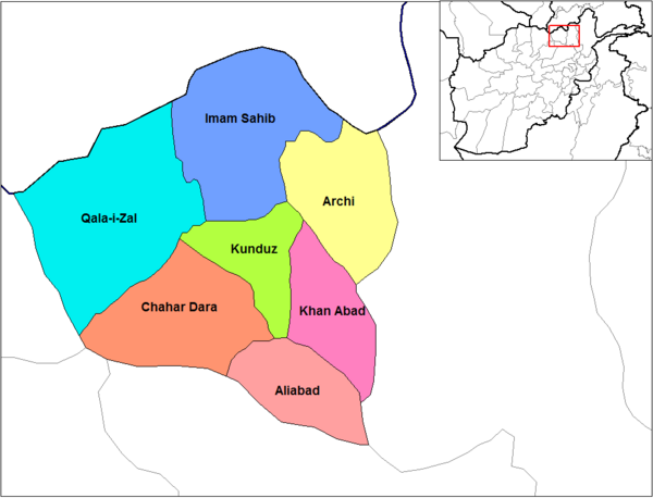 Districts of Kunduz
