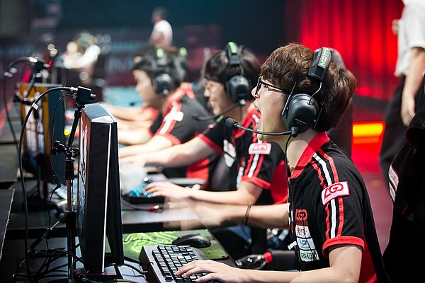 Players competing in a League of Legends tournament