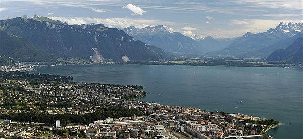 Vevey, Lake Geneva, and the Swiss Alps