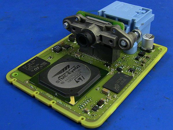 Mobileye's PCB and camera sensor from a Hyundai Lane Guidance camera module