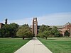 A shot of Lane Tech's clock tower