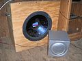 Large infinite baffle subwoofer with 18 inch woofer driver.JPG