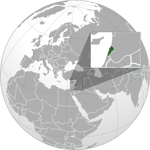 Description de l'image Lebanon (orthographic projection).svg.