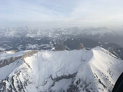 Top of the mountains above Leysin