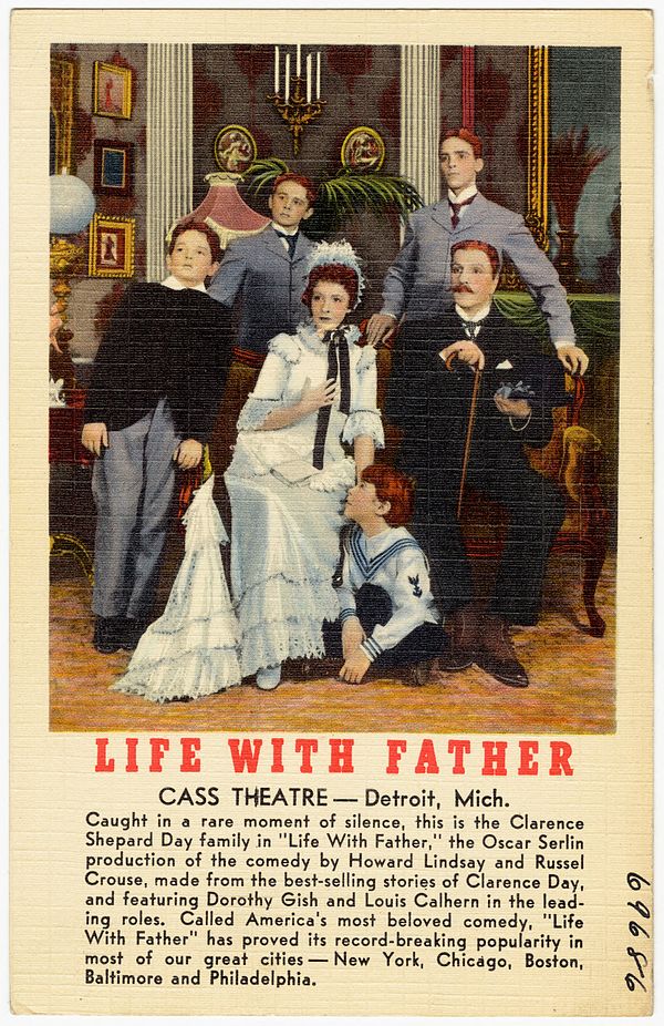 Postcard showing cast featuring Dorothy Gish