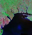 Landsat uydusundan Karadeniz kıyılarındaki limanların fotografı