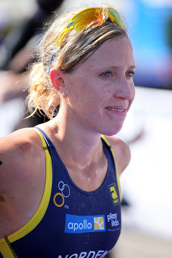 Lisa Nordén, one of the pre-race favourites and eventual silver medallist