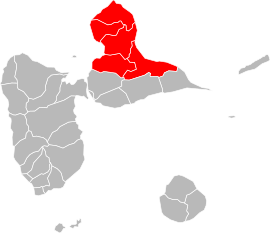 Location of Nord Grande-Terre within the department