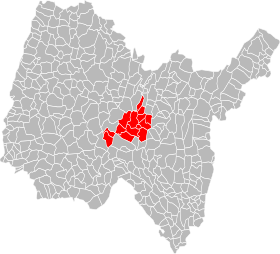 Localisation de Communauté de communes Rives de l'Ain - Pays du Cerdon