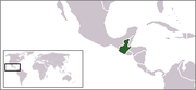 Locator map for Guatemala
