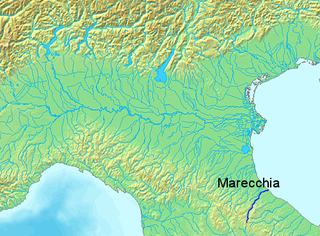 Marecchia river in Italy
