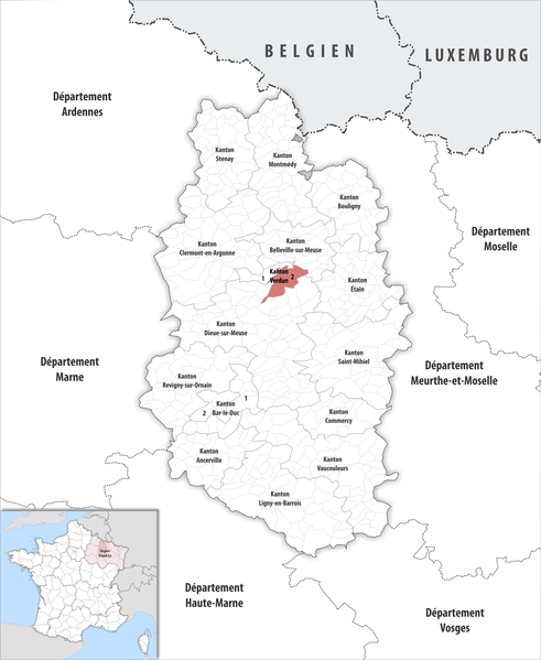 File:Locator map of Kanton Verdun-2 2019.png