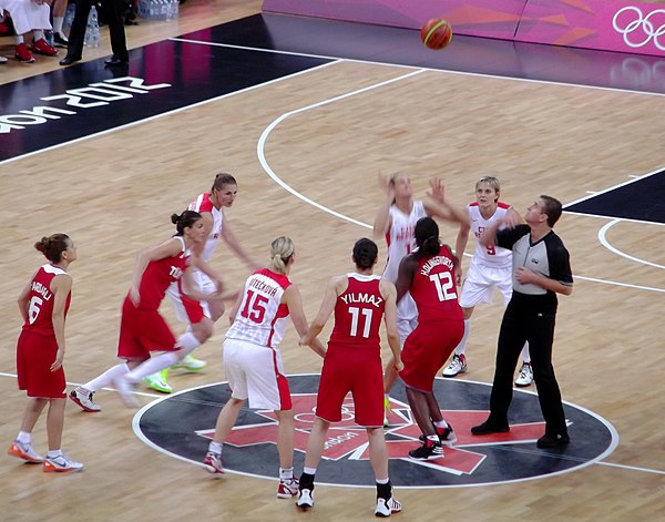 Turkey (red kit) vs. Czech Republic at the 2012 Summer Olympics.