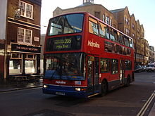 Metroline Plaxton President bodied Dennis Trident 2 on Praed Street in December 2007 London Bus route 205.jpg