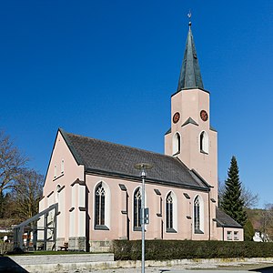 Lonsee Urspring Johanneskirche Südseite 2020 04 05.jpg