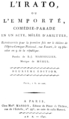 Méhul - L'irato - title page of the libretto, second edition, Paris 1802.png