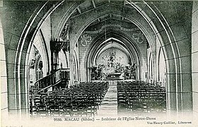 Intérieur de l'église vers 1900-1920